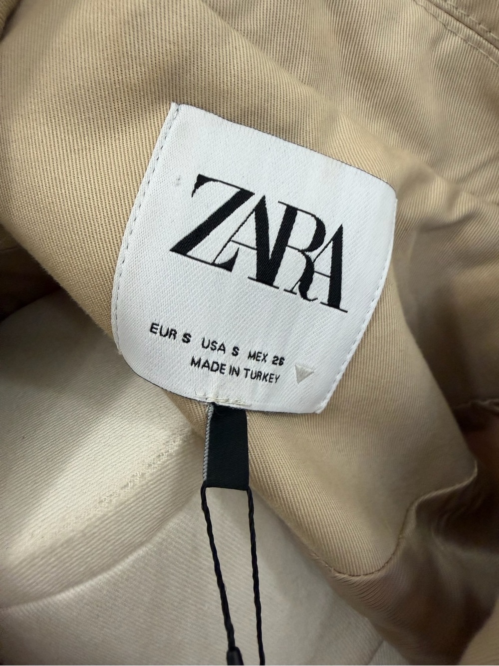 NWT Zara Cropped Tan Trench Jacket - Picture 9 of 10